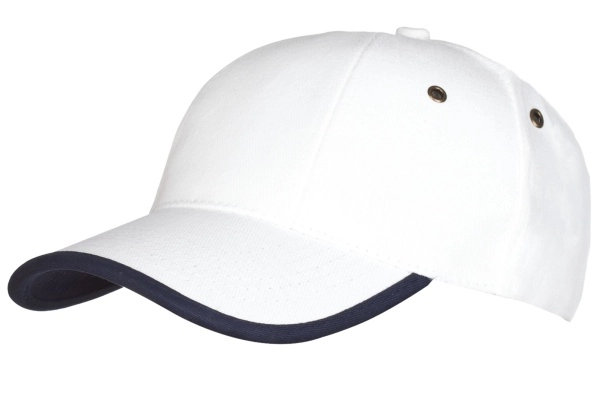фото бейсболка unit trendy, белый/т.синий