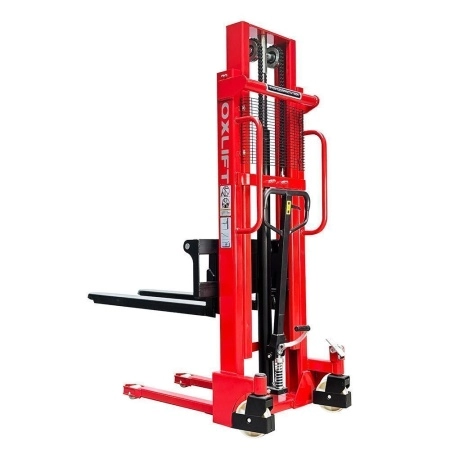 фото ручной гидравлический штабелер oxlift hs1525 1500 кг 2500 мм