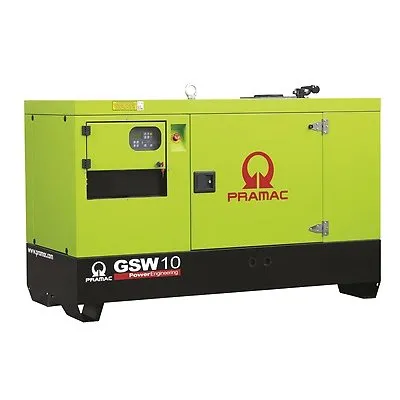 Дизельный генератор PRAMAC GSW10P однофазный в кожухе