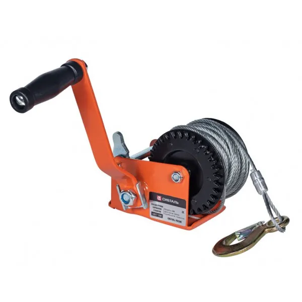 фото лебедка ручная барабанная канатная lrb 450 кг / 10 м сибталь
